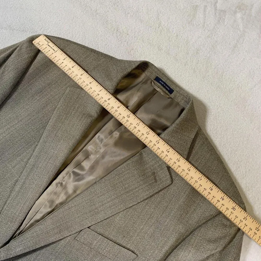 Ralph Ralph Lauren Blazer Men's Sport Coat Size 48R Brown Wool Silk Blend Jacket